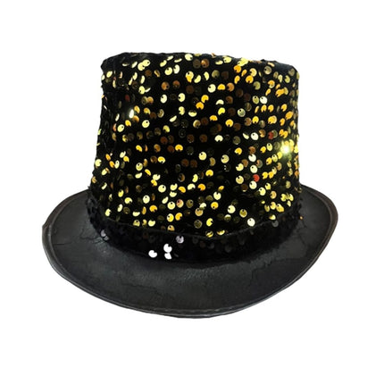Αποκριάτικο Ψηλό Καπέλο Top Hat Michael Jackson Inspired με Παγιέτες