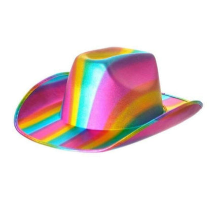 Αποκριάτικο Καπέλο Cowboy Rainbow με Πολύχρωμο Ριγέ Σχέδιο