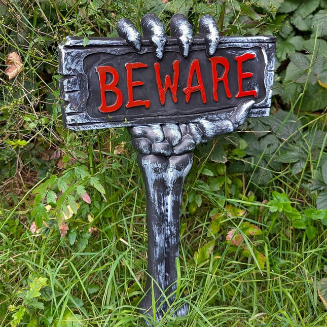 Αποκριάτικη Πινακίδα Τρόμου “BEWARE” Halloween