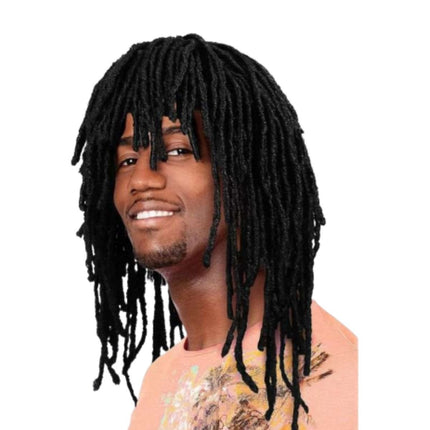 Αποκριάτικη Περούκα Rasta με Μακριά Dreadlocks 140g Μαύρo