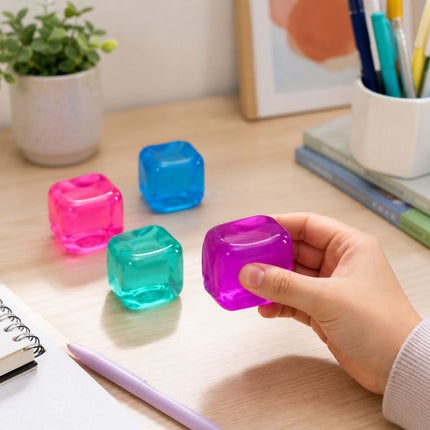 Cube Squeeze Ball Παιχνίδι Αντιστρές Squishy Κύβος 5x5cm 1 Τεμάχιο 3+ Ετών