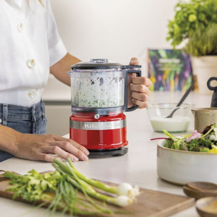 KitchenAid Μίνι Πολυκόφτης 830ml με 2 Ταχύτητες και Λεπίδα από Ανοξείδωτο Ατσάλι 5KFC3516BER Empire Red