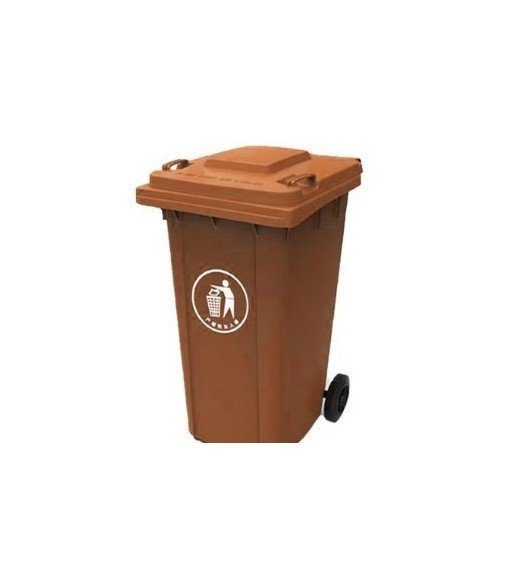 Πλαστικός Κάδος Απορριμμάτων 120L – Καφέ