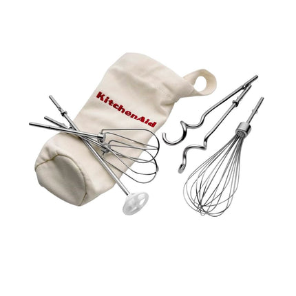KitchenAid Μίξερ Χειρός 85W 9 Ταχυτήτων με Απαλή Εκκίνηση και Αξεσουάρ από Ανοξείδωτο Ατσάλι 5KHM9212BAC Almond Cream