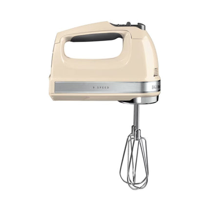 KitchenAid Μίξερ Χειρός 85W 9 Ταχυτήτων με Απαλή Εκκίνηση και Αξεσουάρ από Ανοξείδωτο Ατσάλι 5KHM9212BAC Almond Cream