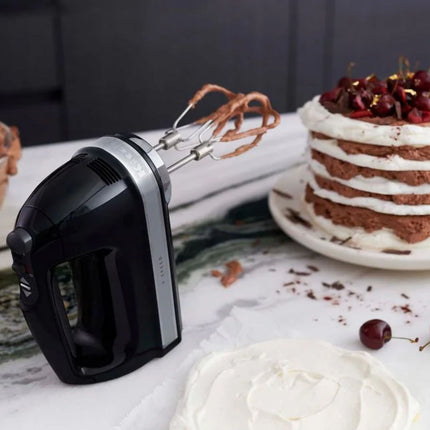 KitchenAid Μίξερ Χειρός 85W 9 Ταχυτήτων με Απαλή Εκκίνηση και Αξεσουάρ από Ανοξείδωτο Ατσάλι 5KHM9212BOB Onyx Black