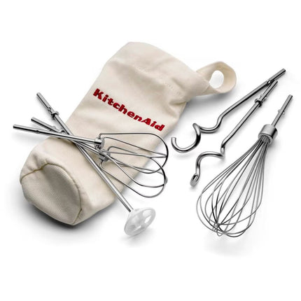 KitchenAid Μίξερ Χειρός 85W 9 Ταχυτήτων με Απαλή Εκκίνηση και Αξεσουάρ από Ανοξείδωτο Ατσάλι 5KHM9212BOB Onyx Black