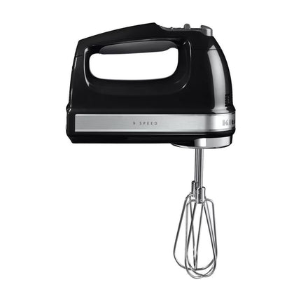 KitchenAid Μίξερ Χειρός 85W 9 Ταχυτήτων με Απαλή Εκκίνηση και Αξεσουάρ από Ανοξείδωτο Ατσάλι 5KHM9212BOB Onyx Black