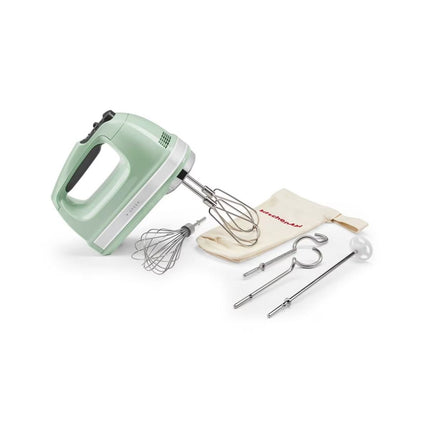 KitchenAid Μίξερ Χειρός 85W 9 Ταχυτήτων με Απαλή Εκκίνηση και Αξεσουάρ από Ανοξείδωτο Ατσάλι  5KHM9212BPT Pistachio