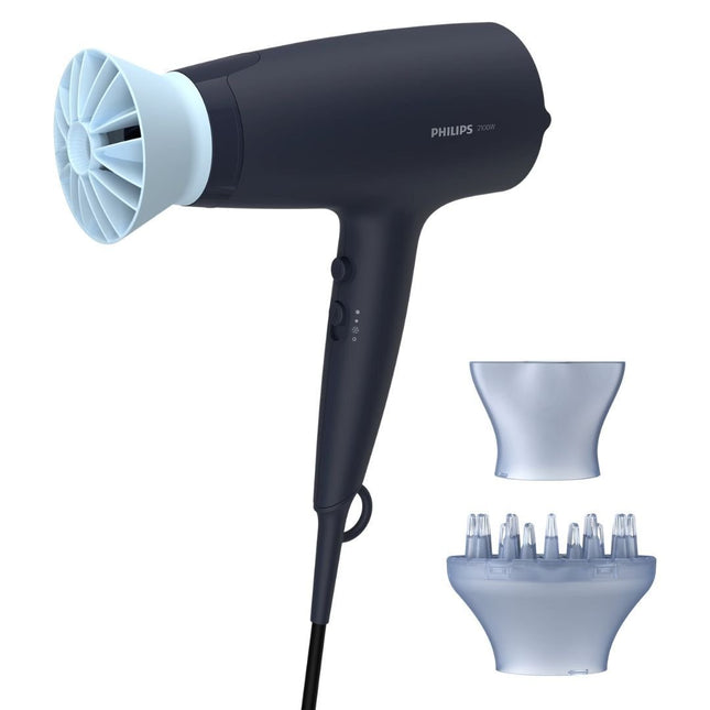 PHILIPS 3000 Series Σεσουάρ Μαλλιών 2100W με ThermoProtect, Ιοντική Φροντίδα & Φυσούνα BHD360/20