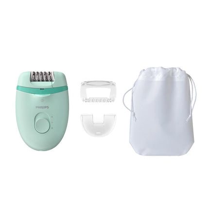 Philips Satinelle Essential Αποτριχωτική Μηχανή με Καλώδιο για Πόδια & Ευαίσθητες Περιοχές BRE265/00 Πράσινο