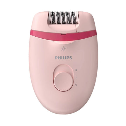PHILIPS Αδιάβροχη Αποτριχωτική Mηχανή 2 Ταχυτήτων με 7 Αξεσουαρ και Θήκη σε Ροζ
