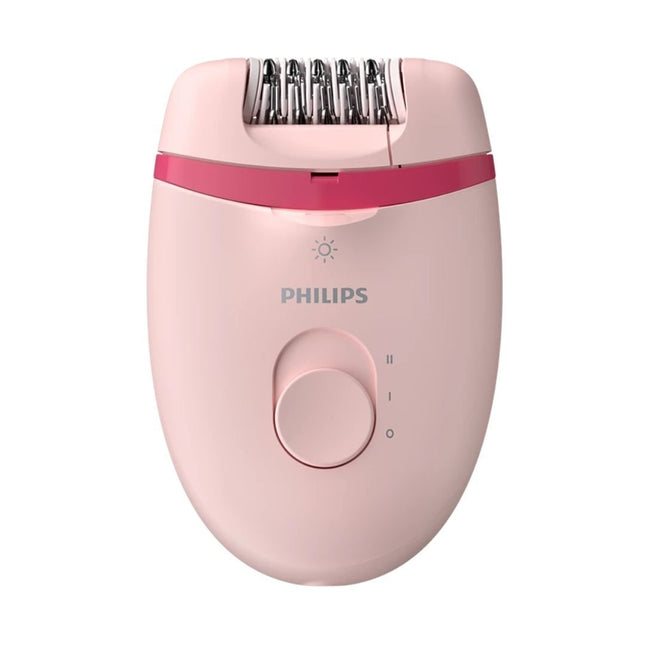 PHILIPS Αδιάβροχη Αποτριχωτική Mηχανή 2 Ταχυτήτων με 7 Αξεσουαρ και Θήκη σε Ροζ