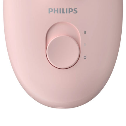 PHILIPS Αδιάβροχη Αποτριχωτική Mηχανή 2 Ταχυτήτων με 7 Αξεσουαρ και Θήκη σε Ροζ