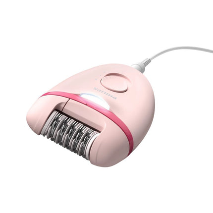 PHILIPS Αδιάβροχη Αποτριχωτική Mηχανή 2 Ταχυτήτων με 7 Αξεσουαρ και Θήκη σε Ροζ