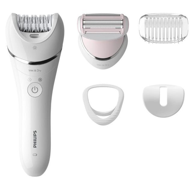 PHILIPS Aσύρματη Επαναφορτιζόμενη Αποτριχωτική Μηχανή 2 σε 1 Αδιάβροχη