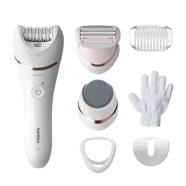PHILIPS Επαναφορτιζόμενη 2 σε 1 Αποτριχωτική Mηχανή για Υγρό & Ξηρό Δέρμα