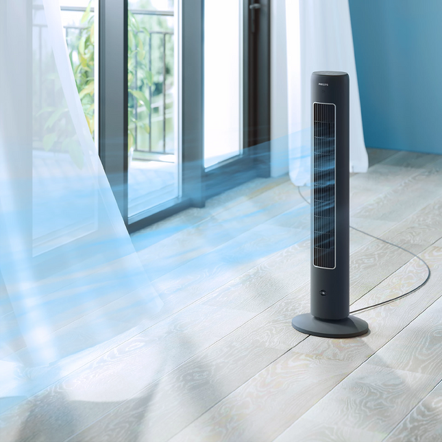 PHILIPS 5000 Series Ανεμιστήρας Πύργος 40W με Τηλεχειριστήριο & Αθόρυβη Λειτουργία για Ισχυρό και Ομοιόμορφο Δροσισμό CX5535/11