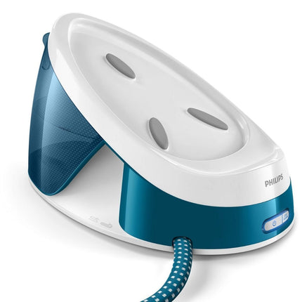 PHILIPS STEAM.S PerfectCare Compact Essential Σύστημα Σιδερώματος 6B 2400W 1.3L με Δυνατό Σπρώξιμο Ατμού και Ανθεκτική Κεραμική Πλάκα Χρώμα Λευκό Μπλε GC6815/20
