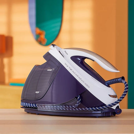 PHILIPS PerfectCare Elite Σύστημα Σιδερώματος Υψηλής Πίεσης 7.5B 2700W 1.8L με Τεχνολογία OptimalTEMP & Πανάλαφρο Σίδερο Χρώμα Μπλε Άσπρο GC9635/20