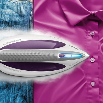 PHILIPS PerfectCare Elite Plus Σύστημα Σιδερώματος Υψηλής Απόδοσης 7.5B 2700W 1.8L με Τεχνολογία OptimalTEMP & Δυναμικό Ατμό Χρώμα Μωβ GC9660/30