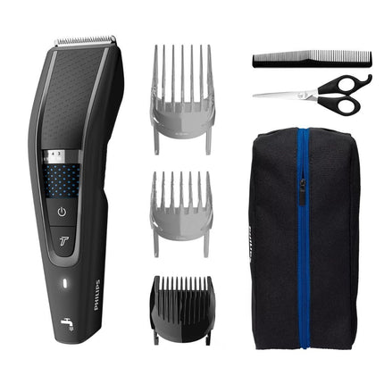 PHILIPS Series 5000 Σετ Κουρευτική Μηχανή Πλενόμενη με Τεχνολογία DualCut & Trim-n-Flow PRO Μαύρο HC5632/15