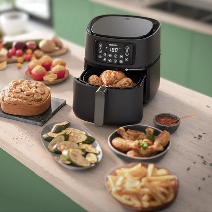 PHILIPS 5000 Series Connected XXL Φριτέζα Αέρος 2000W με Αποσπώμενο Κάδο 7.2L, 16 Λειτουργίες Μαγειρέματος, Χρονοδιακόπτη, Wi-Fi & Τεχενολογία Rapid Air HD9285/93