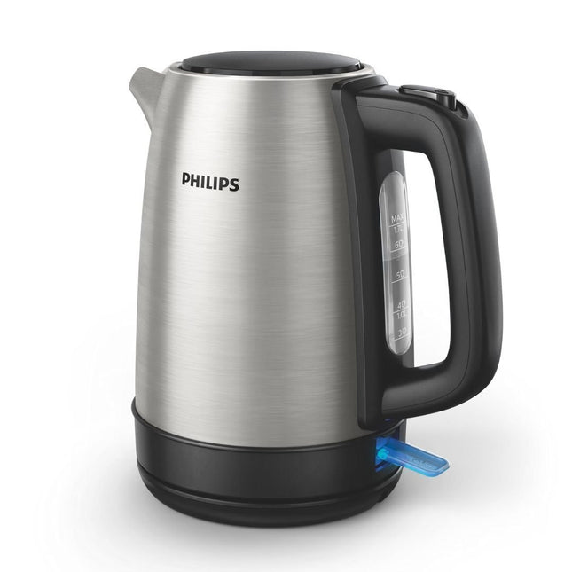PHILIPS Daily Collection Μεταλλικός Βραστήρας 1.7L 2200W, Καπάκι με Ελατήριο & Περιστρεφόμενη Βάση 360° HD9350/91