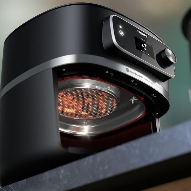PHILIPS Combi Connected XXL Airfryer 2200W  με Αποσπώμενο Κάδο 8.3L, 22 Λειτουργίες Μαγειρέματος, Wi-Fi, HomeID & Τεχνολογία RapidAir HD9876/90