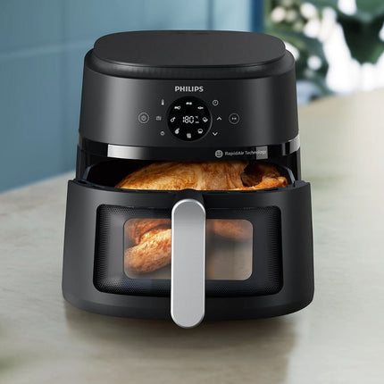 PHILIPS 2000 Series Airfryer Φριτέζα Αέρος 1700W με Χωρητικότητα Κάδου 6.2L, Παράθυρο Παρακολούθησης & 13 Λειτουργίες για Απόλυτο Έλεγχο