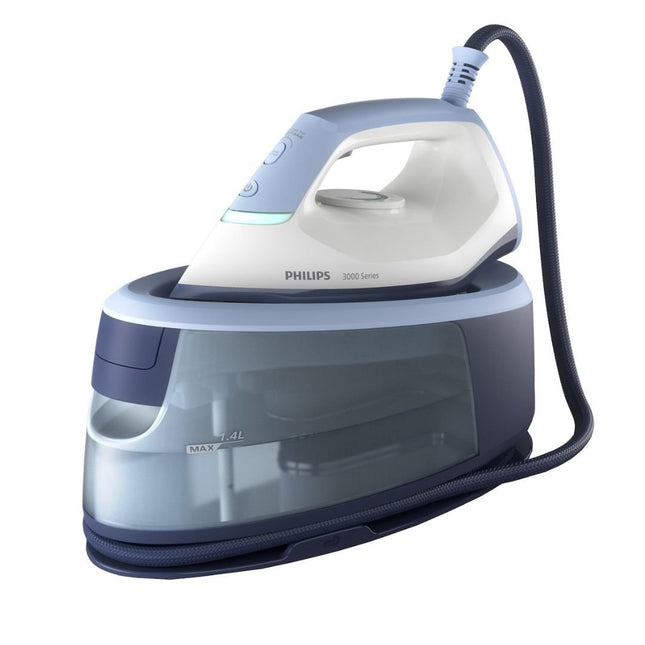 PHILIPS Σύστημα Σιδερώματος 6B 2400W 1.7L, Ισχυρή Γεννήτρια Ατμού με Κεραμική Πλάκα & Ελαφρύ Σχεδιασμό Χρώμα Λευκό Μπλε PSG3000/20