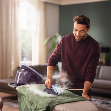 PHILIPS PerfectCare Series 7000 Σύστημα Σιδερώματος 8B 2100W 1.8L με Γεννήτρια Ατμού & Εξαιρετικά Ελαφρύ Σίδερο Χρώμα Μώβ PSG7050/30
