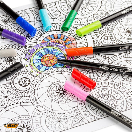 BIC Intensity Fine Σετ 6 Χρωματιστά Fineliners με Πολύ Λεπτή Μύτη 0.4 mm