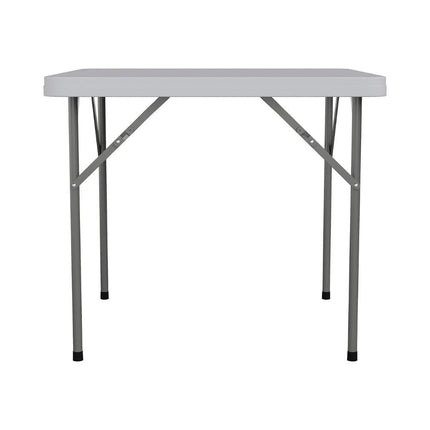 Τετράγωνο πτυσσόμενο τραπέζι 88x88cm από ανοξείδωτο χάλυβα