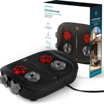 Homedics Foot Massager Shiatsu Changeable Heads & Heat MODMASSAGE FMS-282H