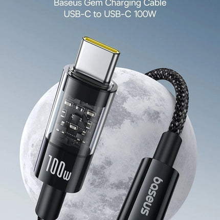 Baseus Cable USB-C to USB-C Gem Series 100W 1.0m Black