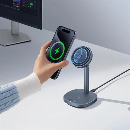 Baseus Charger Desktop Wireless 20W Qi2 Orbit 2 Pro Air-Cooled Grey