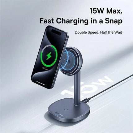 Baseus Charger Desktop Wireless 20W Qi2 Orbit 2 Pro Air-Cooled Grey