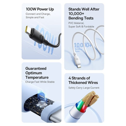 Baseus Cable USB-C to USB-C Silky Series 2.0m 100W White