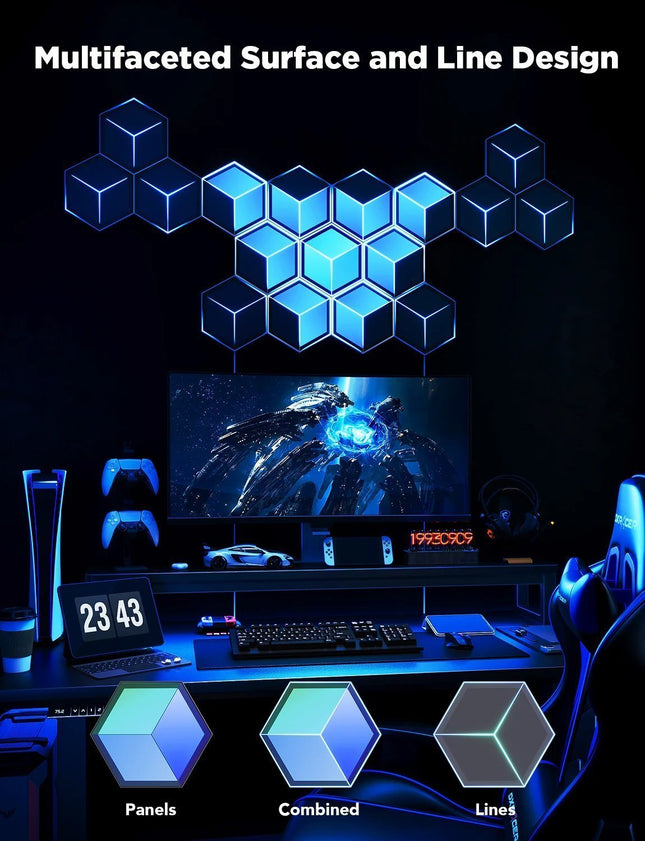 Govee Gaming Wall Glide Hexa Ultra Light Panels 7pcs (EU)