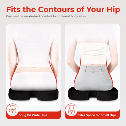 Lumivida Ergonomic Seat Cushion for Coccyx Orthopedic with Memory Foam & Carry Handle RSC01-2