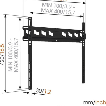 Vogels MA3000 FLAT TV Wall Mount 32-55” Fixed Black