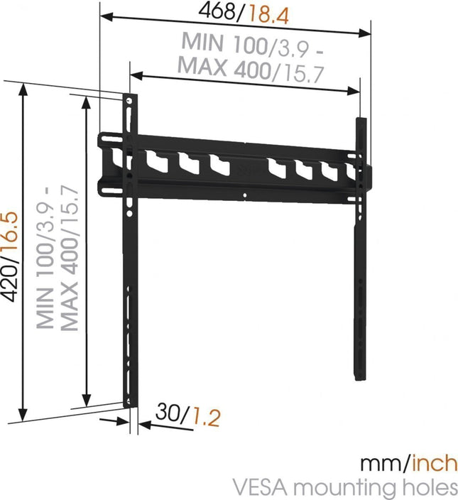 Vogels MA3000 FLAT TV Wall Mount 32-55” Fixed Black