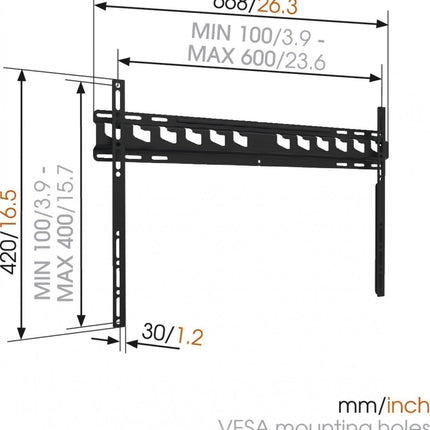 Vogels MA4000 FLAT TV Wall Mount 40-80” Black