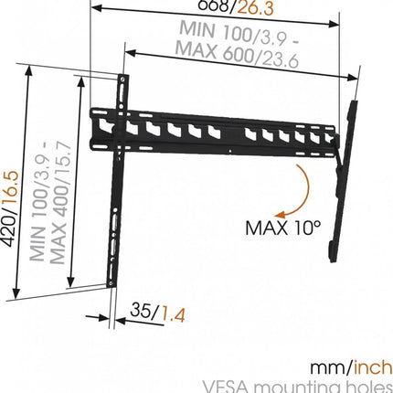 Vogels MA4010 TILT TV Wall Mount 40-65” Black