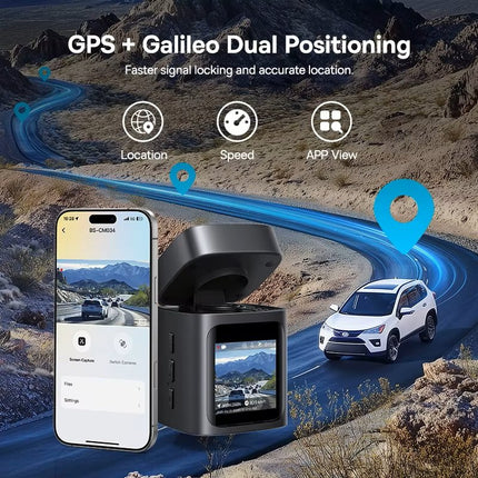 Baseus Car Dashcam Front 3K + Back 1080p Kit GPS+Solar PrimeTrip VD1 Black