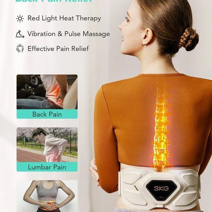 SKG Waist Massager Hot Compress-TENS-Vibration-Moxib & APP W9 Pro