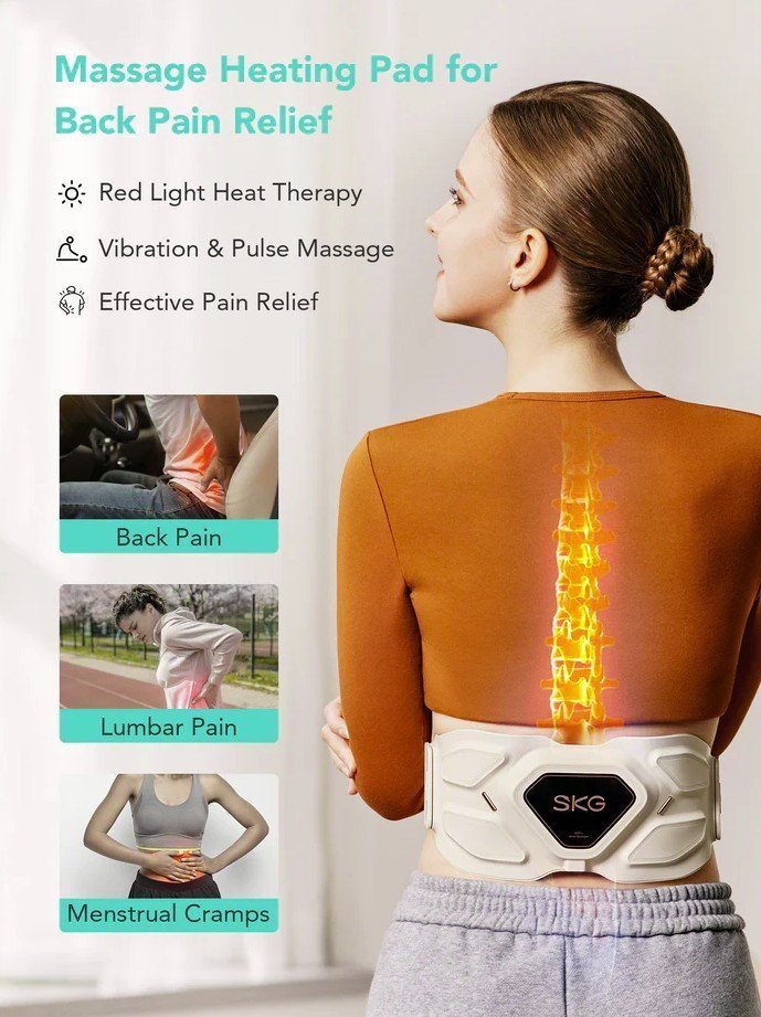 SKG Waist Massager Hot Compress-TENS-Vibration-Moxib & APP W9 Pro DirectDealsCy SKG Waist Massager Hot Compress-TENS-Vibration-Moxib & APP W9 Pro DirectDealsCy