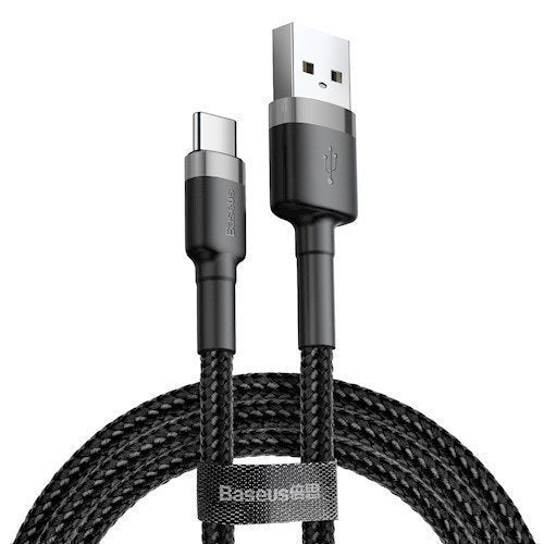 Baseus Cafule Braided Type-C Cable 3.0A 0.5m Grey