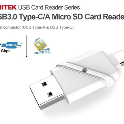 Unitek Κάρτα Μνήμης Y-9323 TypeC/A MicroSD Card Reader